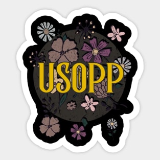 Aesthetic Proud Name Usopp Flowers Anime Retro Styles Sticker